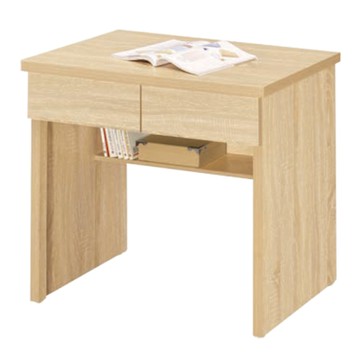 文創集 康永2.6尺二抽簡易書桌(8色可選)-79x43x77cm免組