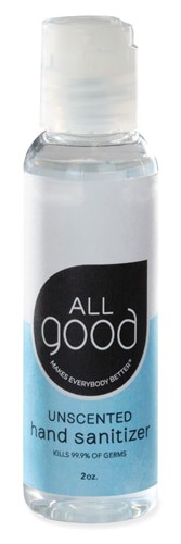 Elemental Herbs All Good Unscented Hand Sanitizer Gel 2 fl oz