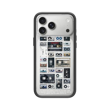 iPhone 17 Pro Max Mod NX -邊框背蓋組合 (相機按鈕) 黑 - RHINO LIVE - 復古卡帶