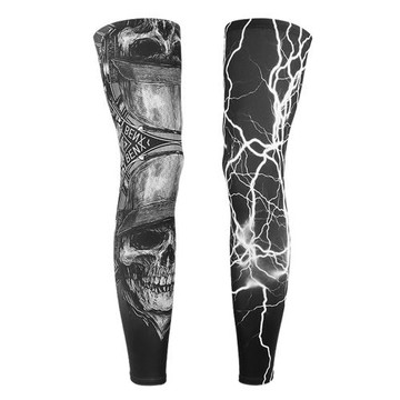 冰絲防曬腿套加長戶外運動騎行籃球護腿男女夏季防曬跑步印花腳套