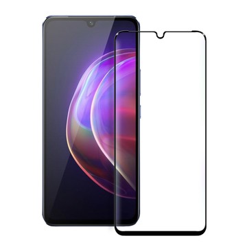 NISDA 完美滿版玻璃保護貼 for VIVO V21 使用-黑色