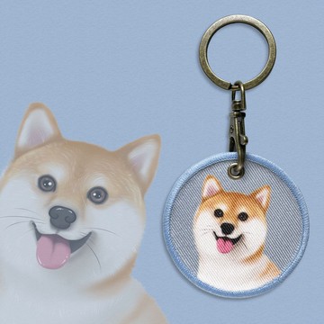 Q毛 鑰匙圈 布章鑰匙圈 赤柴 黃柴 柴犬 悠遊卡 悠遊卡鑰匙圈 狗