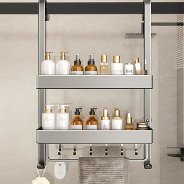 【好拾選物】免打孔浴室置物架｜掛式雙層收納架