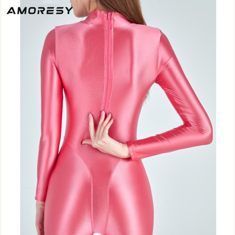 【即日発送】Amoresy光沢ユニタード 全身タイツ　ボディスーツワンピース Amazon | AMORESY Oceanusシリーズ パッチワークレギンスタイツ
