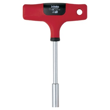 felo T型膠柄六角板手 起子頭接稈型 人體工學橡膠包覆握柄 防滑握柄 前端止滑塗層 吊掛孔設計  1支