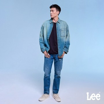 Lee 男款 726 中腰標準直筒牛仔褲 中淺藍洗水｜101+