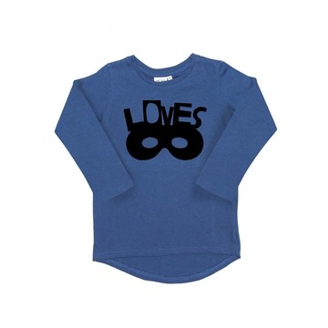 2014  秋冬 Beau Loves 藍色Loves mask限量純棉長袖上衣