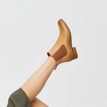 雀爾西女短靴/淺咖色/609C楦