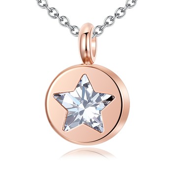 項鍊．祈願流星．白鋼．可戴著洗澡．玫金．客製刻字