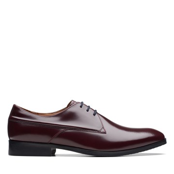 Clarks 工藝新生 -Craft Clifton Lo 高級拋光亮光皮革紳士鞋(深紅色) CLM74543D-男