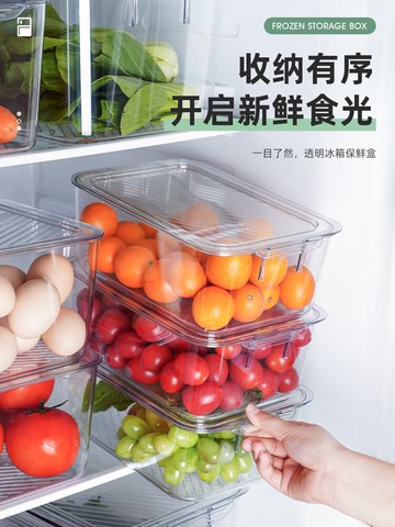 冰箱收納盒廚房專用保鮮盒雞蛋盒抽屜式整理神器食品蔬菜冷凍盒子