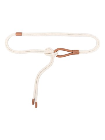 Polo Ralph Lauren - leather-trim rope belt - women - Cotton/Calf Leather - XS/S - Neutrals