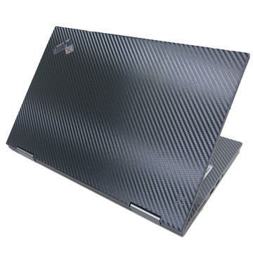 【Ezstick】Lenovo X1 Yoga 5th 筆電機身貼｜黑色卡夢紋｜上蓋+鍵盤週圍+底部貼｜