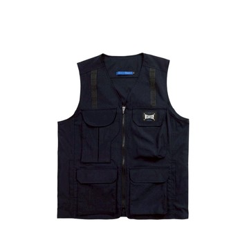 拳魂多口袋機能背心-黑/藍 深淵黑XL