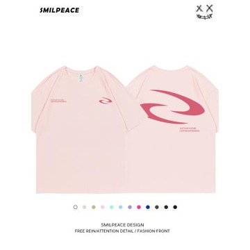 笑顏工作室 飛盤印花短袖t恤男女夏潮牌美式復古寬松半袖純棉上衣