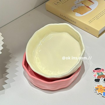 手捏新款陶瓷碗高顏值網紅沙拉碗早餐碗盤儀式感早餐不規則家用