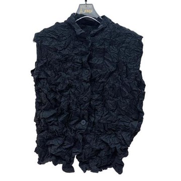 【米蘭精品】現貨+預購 三宅風上衣褶衣褶皺上衣高級折衣彈力女裝顯瘦摺衣大碼-寬鬆無袖背心4色74lj15