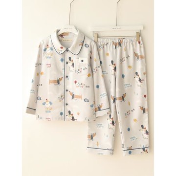 兒童睡衣秋冬純棉磨毛春秋長袖男孩中大童空調服男童居家服套裝