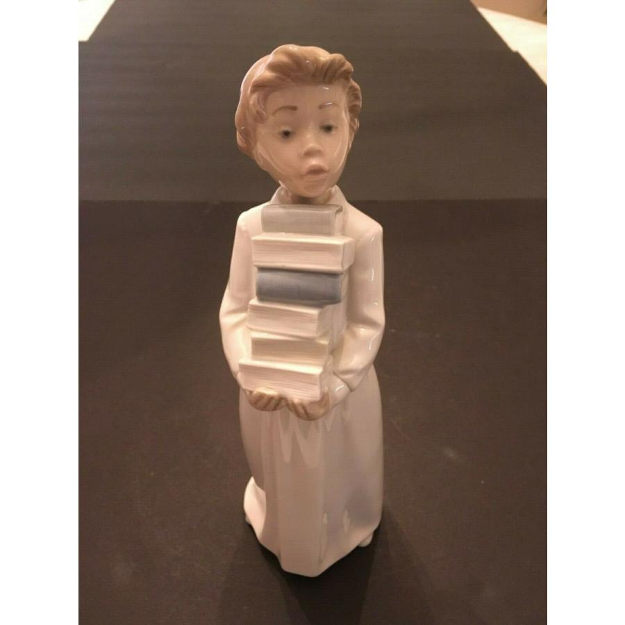 リヤドロ NAO LLADRO Spain Porcelain Figurine Girl Boy Books