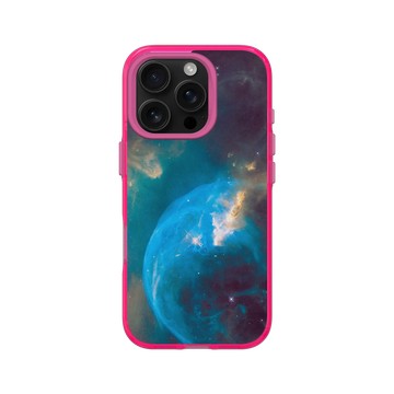 iPhone 16 Pro Clear 粉漾桃 - NASA - 星雲泡泡