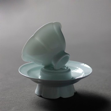 宋式 影青釉 高足茶盞 茶杯 景德鎮陶瓷
