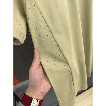 svip柜880+激光透氣打孔 夏季圓領純色涼感運動休閑速干短袖T恤男