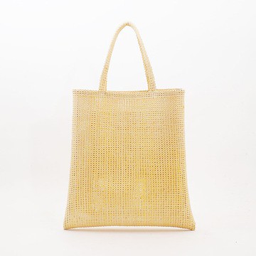 網眼仿皮手提包（黃）人造革/33×33/MB010