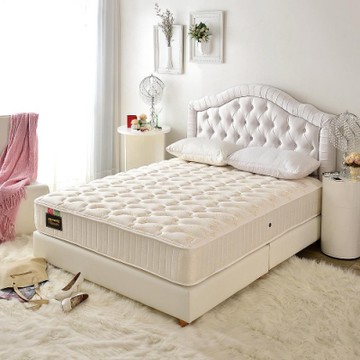 雙人加大6尺 飯店用透氣抗菌+護邊-麵包床護腰型-硬式獨立筒床墊-Ally愛麗