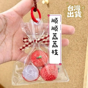 臺灣出貨🤩【順順荔荔枝】小紅書同款掛件口袋鑰匙扣書包包掛飾閨蜜伴手禮物 掛件 吊飾 掛件扣環 鑰匙圈吊飾