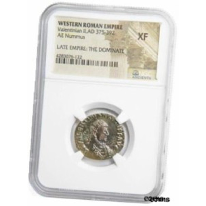 アンティークコイン Roman AE2 of Valentinian II (AD375-392)NGC (XF