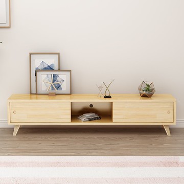 台灣公司貨 免運 簡約全實木新款電視櫃實木松木現代小戶型電視櫃茶幾組合客廳地櫃 快速發貨