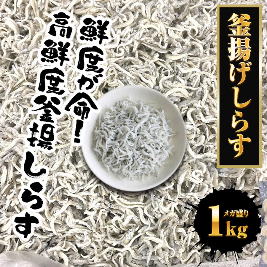 釜揚げしらす 1kg メガ盛り シラス しらす干し ちりめん じゃこ 送料無料 国産 ピザ パスタ しらす丼 魚介 海鮮