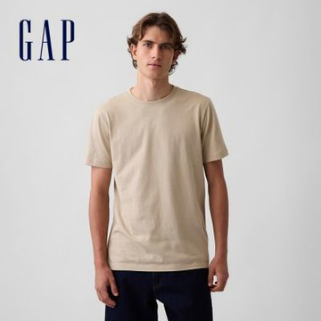 【GAP】經典T恤-淺駝(440775)