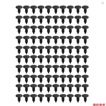Crtw 塑料緊固件鉚釘夾擋泥板和保險槓護罩固定器 100 件尼龍保險槓緊固件鉚釘夾汽車車身夾
