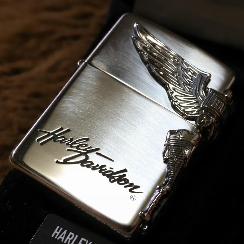 ZIPPO HARLEY-DAVIDSON サイドウイング ハーレーダビッドソン 純銀ジッポ 人気 スターリングシルバー 高級ジッ