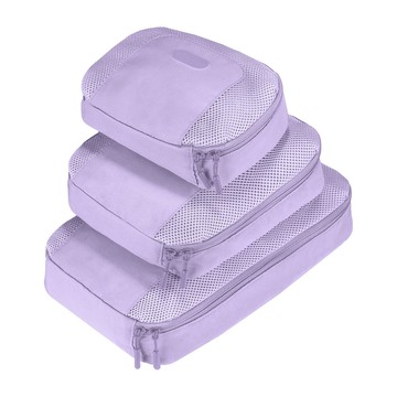 《TRAVELON》網格衣物收納袋3件(薰衣草紫)
