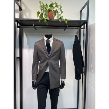 專柜品質綿羊毛男士西服領商務休閑毛呢外套純色上衣領佐諾依品牌