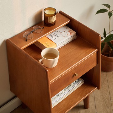 公司貨 最低價 床頭櫃 床頭柜實木簡約窄床頭收納柜床邊小柜子臥室置物柜家用小型儲物柜 快速出貨