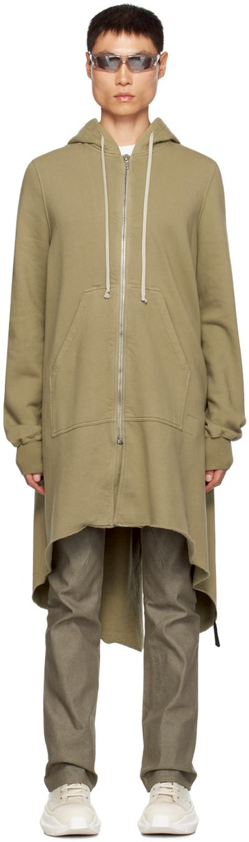 Rick Owens DRKSHDW 绿色鱼尾连帽衫