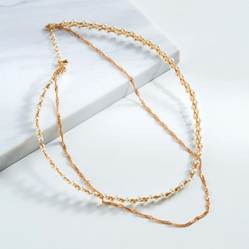 典雅雙環延伸鍊(J053LAU06BN) - JUJURY