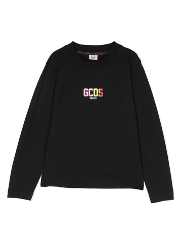 Gcds Kids - logo-print cotton T-shirt - kids - Cotton - 8 yrs - Black