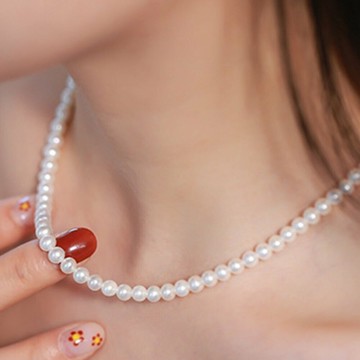 天然淡水珍珠 項鍊 無瑕 小baby串鏈 鎖骨鍊 極光珍珠 串鍊 優雅 百搭設計 送禮推薦