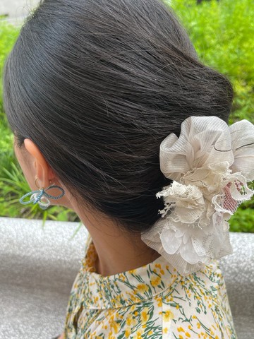 海底生物 米白色髮夾 鯊魚夾