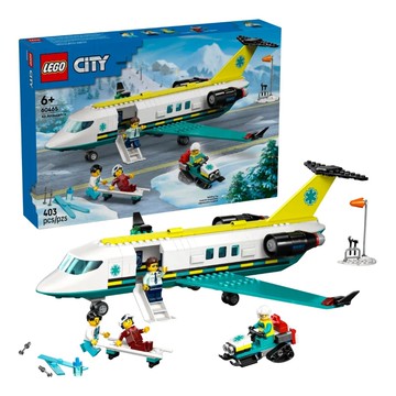 【LEGO 樂高】磚星球〡 60465 城市系列 緊急救護飛機 Emergency Air Ambulance Airplane