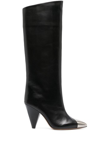 ISABEL MARANT - 100mm metal toe-cap detail boots - women - Calf Leather/Calf Leather/Calf Leather - 41 - Black