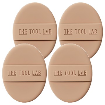 THE TOOL LAB 長效彈力粉撲 標準款  米色  4個