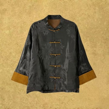 雁回 新中式復古香云紗 盤扣上衣