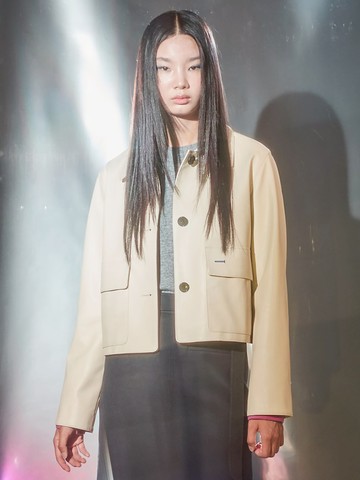 Signature Faux Leather Jacket