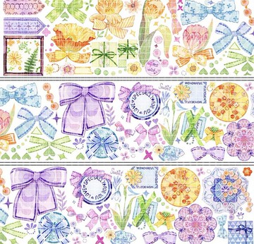 快樂獻禮 (A款) 花卉造景 PET 紙膠帶