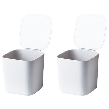 LIKEHOUSE 桌上型方形迷你垃圾桶  2個  白色